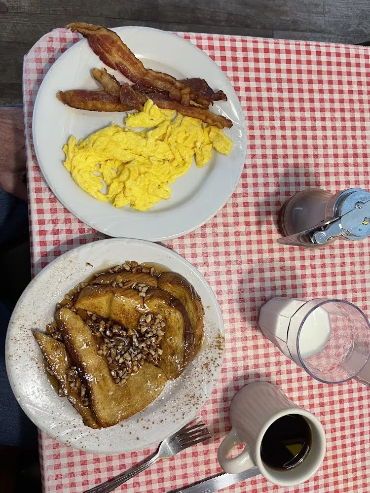 Eggs Bacon and French Toast