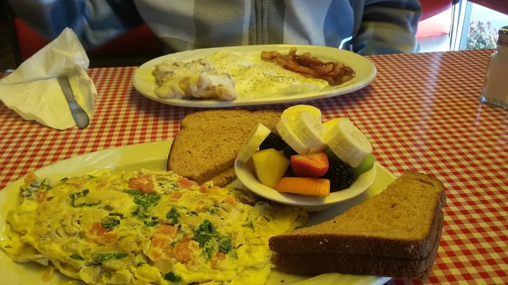 Omlette with Fruit Bowl
